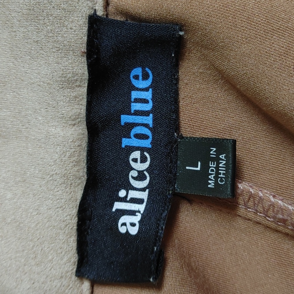 Alice Blue Faux Suede Beige Coat size Large - Picture 7 of 9